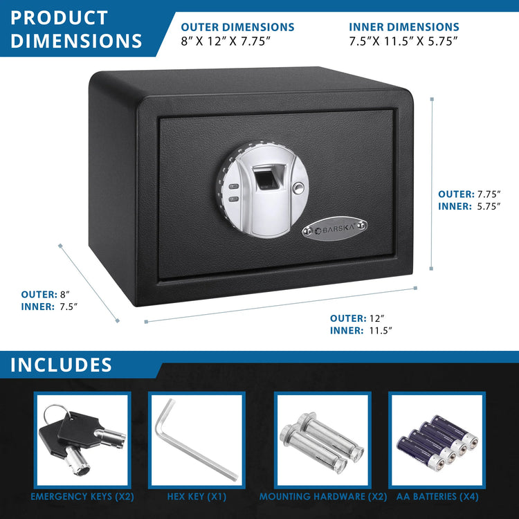 0.29 Cu. ft Biometric Security Safe | AX11620