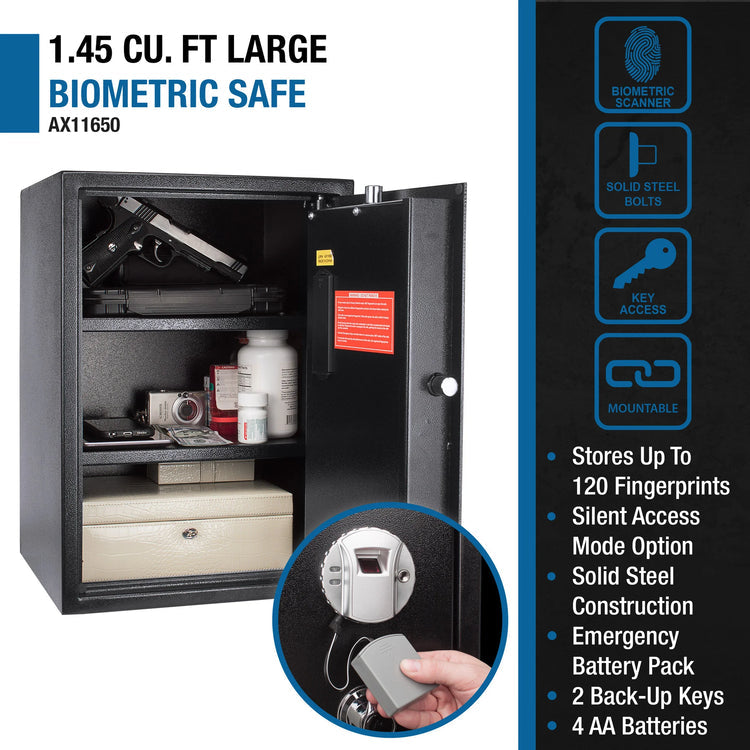 1.45 Cu. ft Biometric Security Safe | AX11650