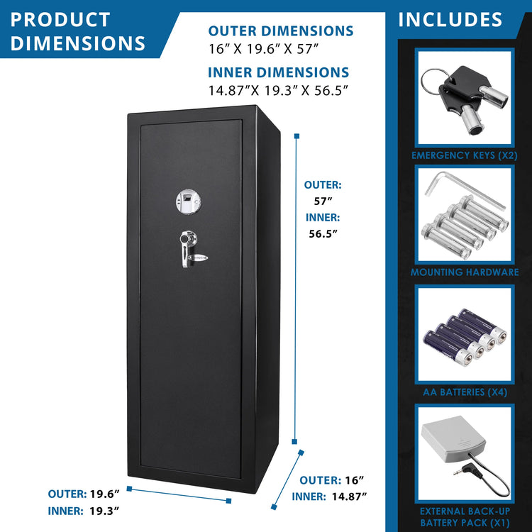 9.34 Cu. ft 16 Rifle Biometric Rifle Safe | AX11780