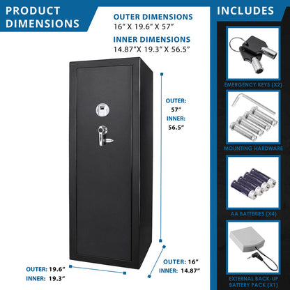 9.34 Cu. ft 16 Rifle Biometric Rifle Safe | AX11780