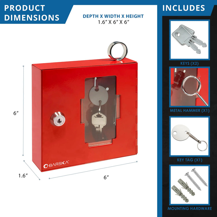 Breakable Emergency Key Box with Attached Hammer | AX11826