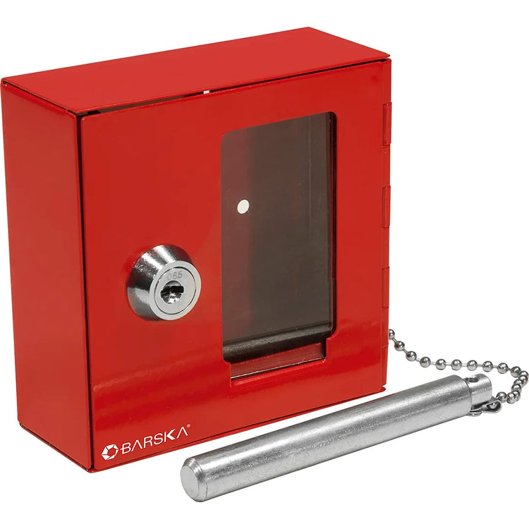 Small Breakable Emergency Key Box with Attached Hammer | AX11838