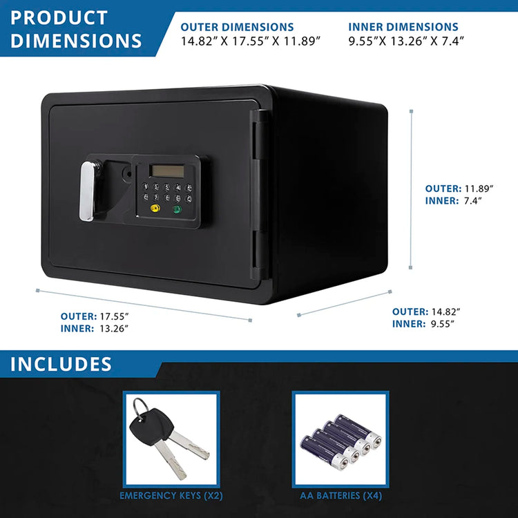 0.54 Cu. ft Fireproof Digital Keypad Safe | AX11902