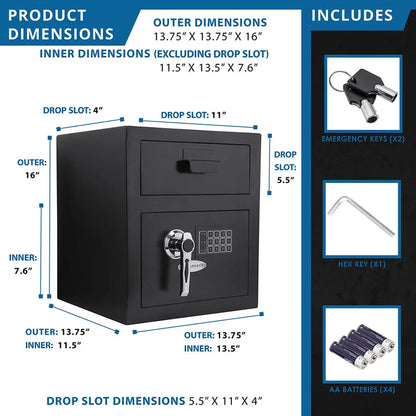 0.72 Cu. ft Keypad Depository Safe | AX11932