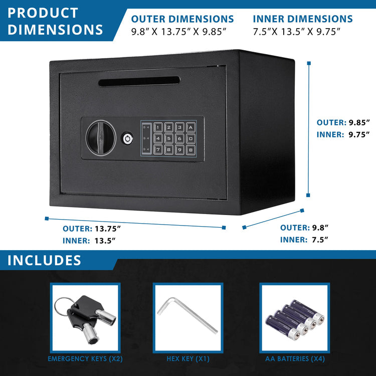 0.56 Cu. ft Keypad Depository Safe | AX11934