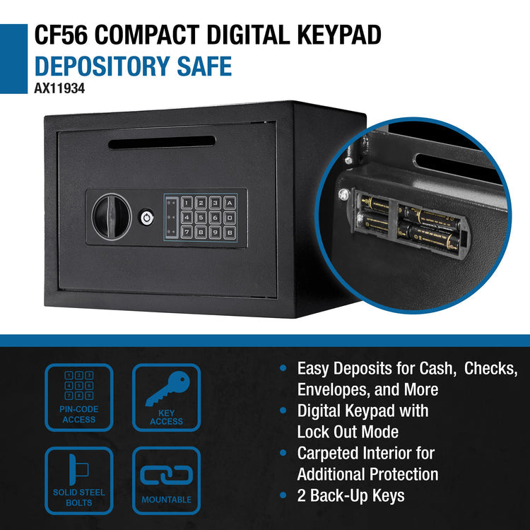 0.56 Cu. ft Keypad Depository Safe | AX11934