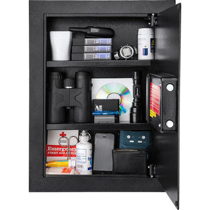 0.52 Cu. ft Black Biometric Wall Safe, Right/Left Opening | AX12038, AX13034