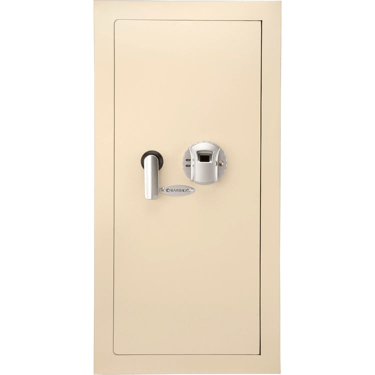 Large Beige Biometric Wall Safe, Right/Left Opening | AX12408, AX12880