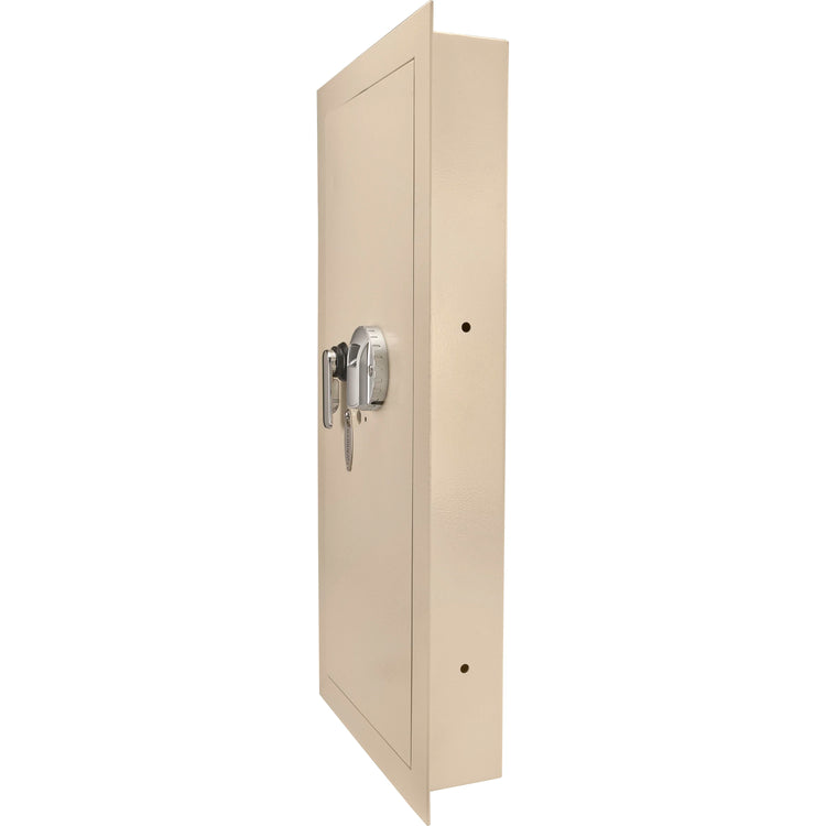 Large Beige Biometric Wall Safe, Right/Left Opening | AX12408, AX12880