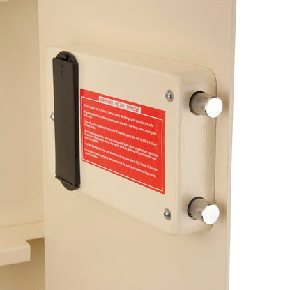 Large Beige Biometric Wall Safe, Right/Left Opening | AX12408, AX12880