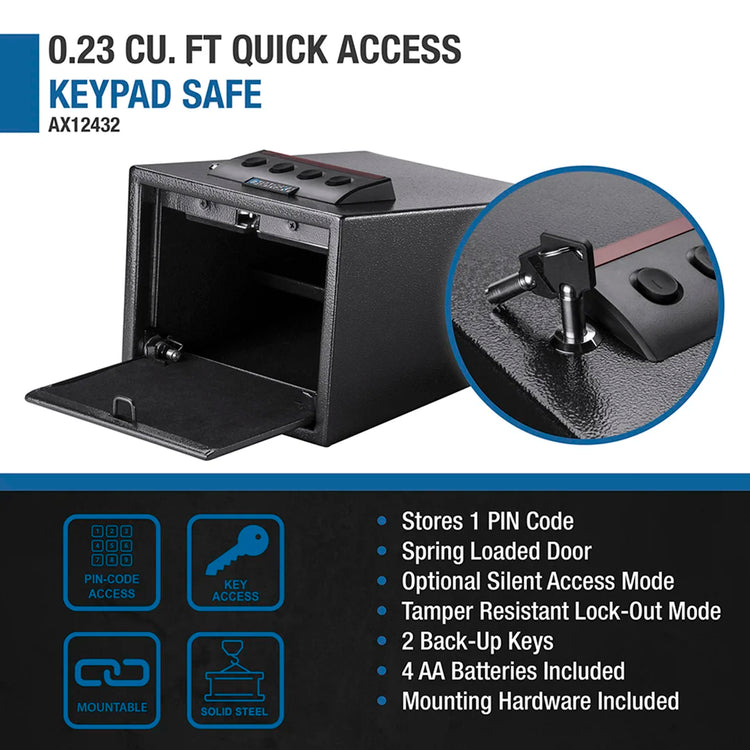 0.23 Cu. ft Quick Access Keypad Safe | AX12432