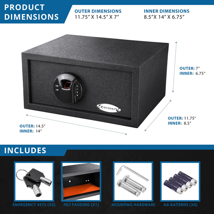 HQ100 Biometric Digital Keypad Safe | AX12476