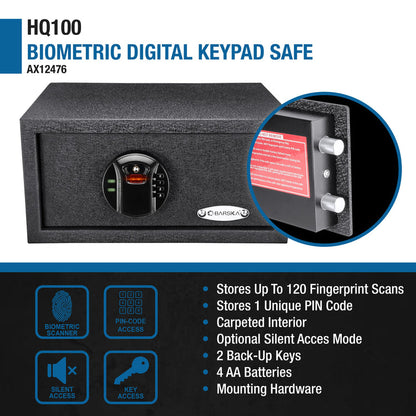 HQ100 Biometric Digital Keypad Safe | AX12476