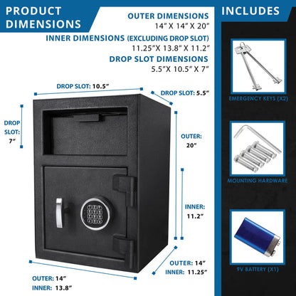 DX200 1.03 Cu. ft Keypad Depository Safe | AX12588