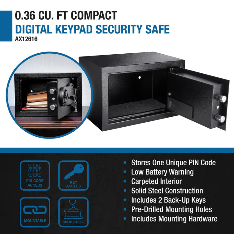 0.36 Cu. ft Digital Keypad Security Safe | AX12616