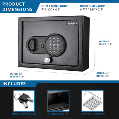 0.15 Cu. ft Top Opening Keypad Security Safe | AX12622