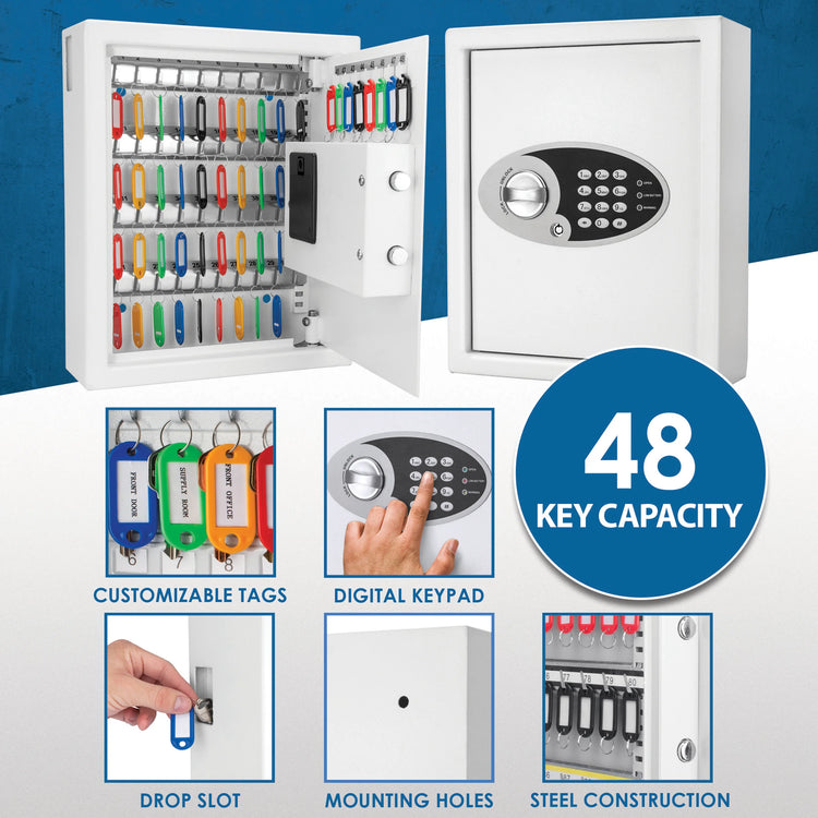 48 Capacity Fixed Position Key Cabinet Digital Keypad Wall Safe | AX12658