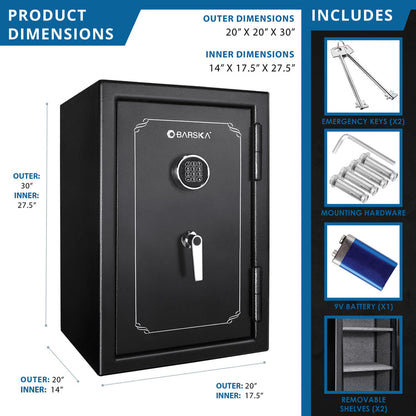 FV500 FireVault Fireproof Keypad Security Safe | AX12674