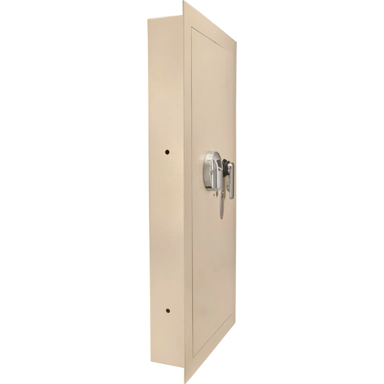 Large Beige Biometric Wall Safe, Right/Left Opening | AX12408, AX12880