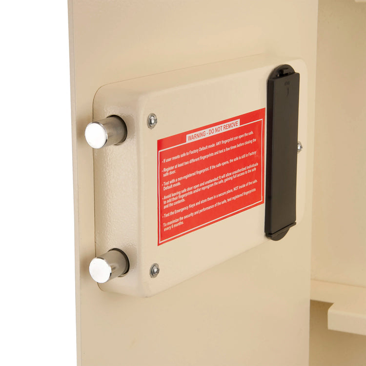 Large Beige Biometric Wall Safe, Right/Left Opening | AX12408, AX12880