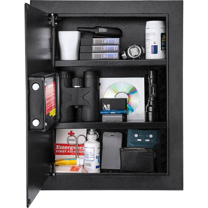 0.52 Cu. ft Black Biometric Wall Safe, Right/Left Opening | AX12038, AX13034