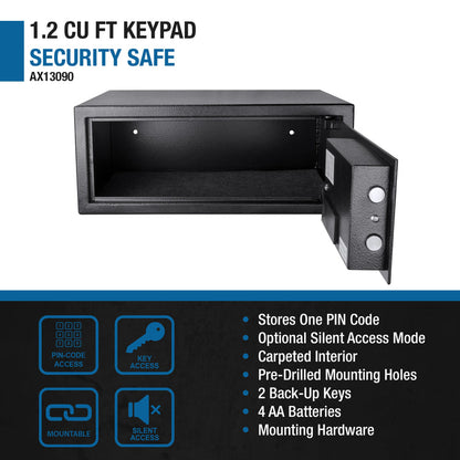 1.2 Cu. ft Digital Keypad Security Safe | AX13090