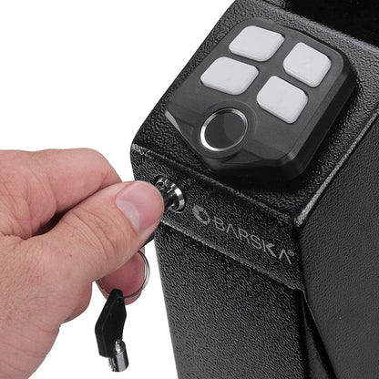 Quick Access Biometric Keypad Handgun Desk Safe | AX13092