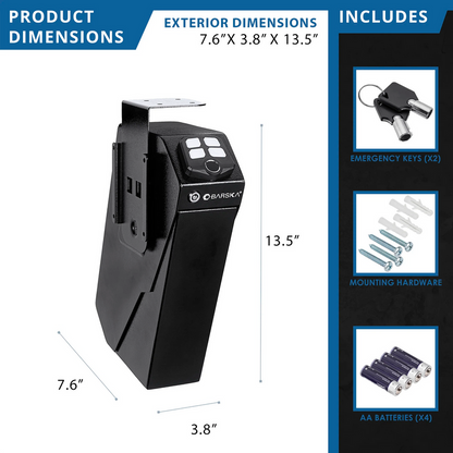 Quick Access Biometric Keypad Handgun Desk Safe | AX13092