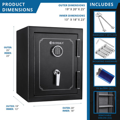 FV400 FireVault Fireproof Keypad Security Safe | AX13102