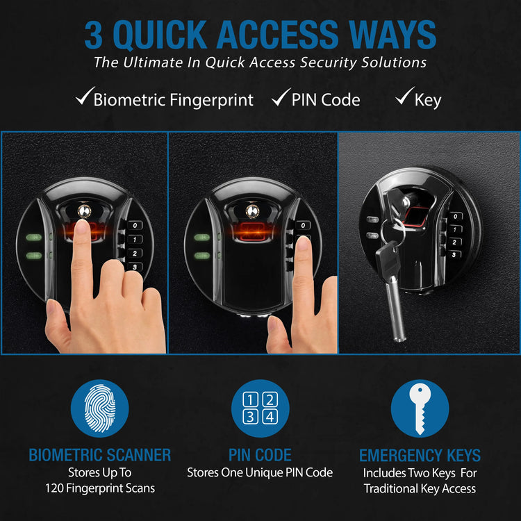 0.72 Cu. ft Biometric Keypad Depository Safe | AX13108