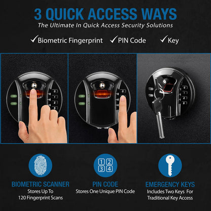 0.72 Cu. ft Biometric Keypad Depository Safe | AX13108