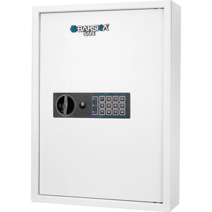 100 Capacity Fixed Position Key Cabinet Digital Keypad Wall Safe, White | AX13262