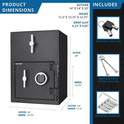 1.15 Cu. ft Rotary Hopper Keypad Depository Safe | AX13308