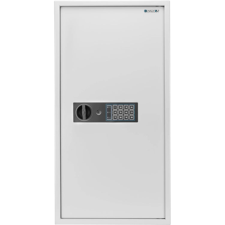 180 Capacity Adjustable Key Cabinet Digital Keypad Wall Safe, White | AX13350