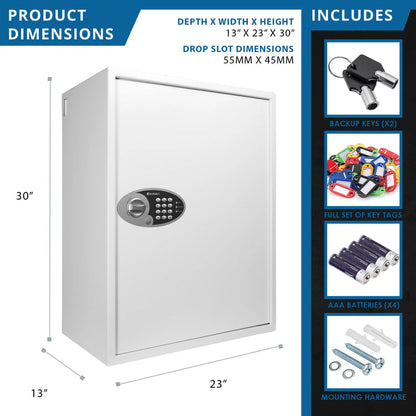 736 Capacity Adjustable Key Cabinet Digital Keypad Wall Safe | AX13500