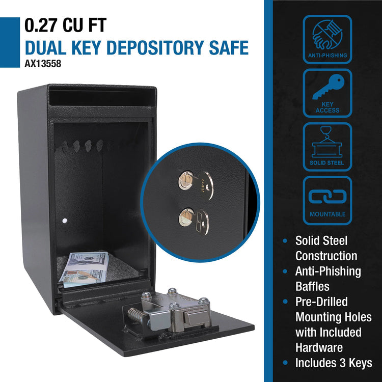 0.27 Cu. ft Dual Key Depository Safe | AX13558