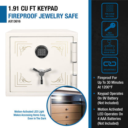 1.91 Cu. ft Keypad Fireproof Jewelry Safe | AX13616