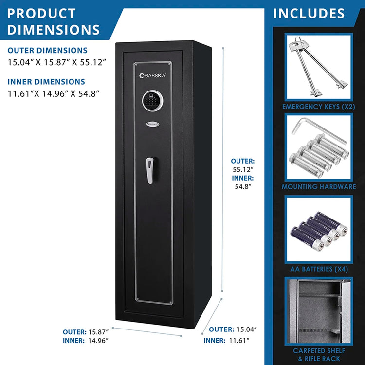 5.51 Cu. ft 10 Rifle Biometric Keypad Rifle Safe | AX13646