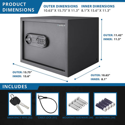 WL80 WardenLight 0.8 Cu. ft Digital Keypad Safe with Interior LED Light | AX13748