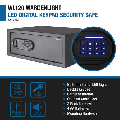 WL120 WardenLight 1.2 Cu. ft Digital Keypad Safe with Interior LED Light | AX13750