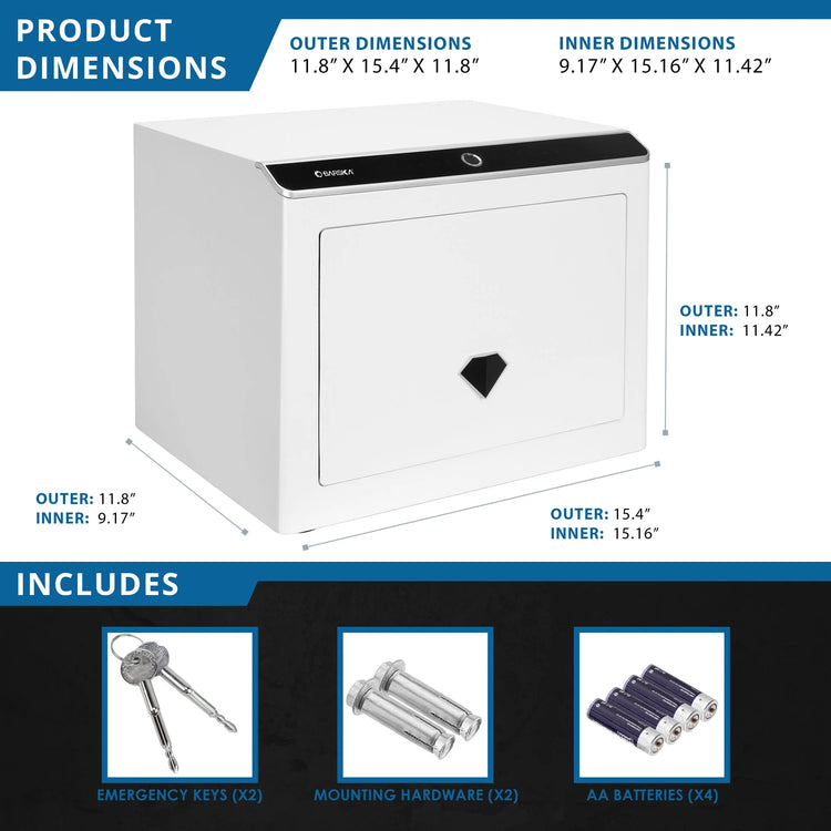 Diamond 0.92 Cu. ft Touchscreen Biometric Keypad Security Safe | AX13938