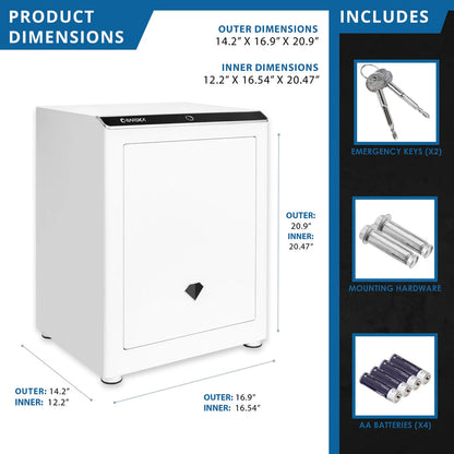 Diamond 2.4 Cu. ft Touchscreen Biometric Keypad Security Safe | AX13940