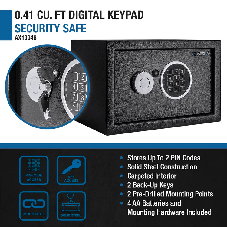 0.41 Cu. ft Digital Keypad Security Safe | AX13946