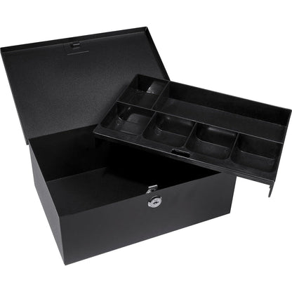 Cash Box with Six Compartment Tray with Key Lock | CB11792