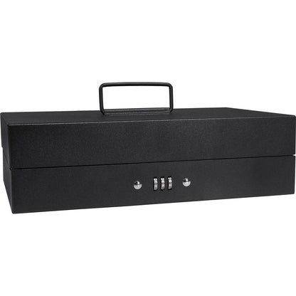 Fold Out Cash Box with Six Compartment Tray and Bill Holder with Combination Lock | CB11794