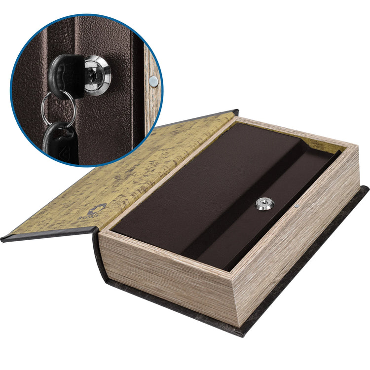 Standard Antique Book Lock Box with Key Lock | CB11994