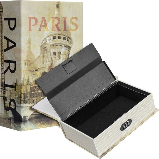 Paris Book Lock Box with Combination Lock | CB12362