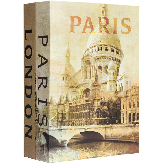 Paris & London Series Dual Book Lock Boxes with Key Lock | CB12470, CB13056, CB13058