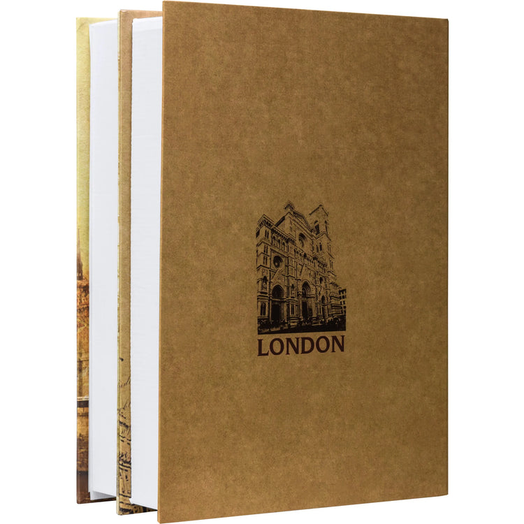 Paris & London Series Dual Book Lock Boxes with Key Lock | CB12470, CB13056, CB13058