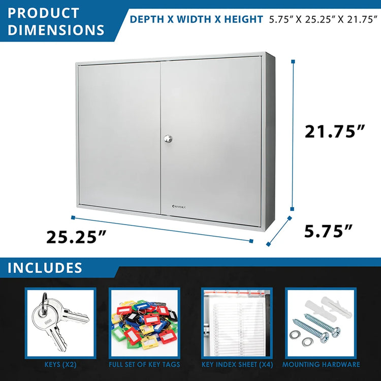 400 Capacity Adjustable Key Cabinet with Key Lock | CB12490